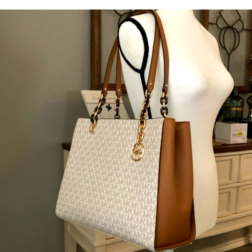 Michael Kors Sofia Tote Vanilla/Acorn